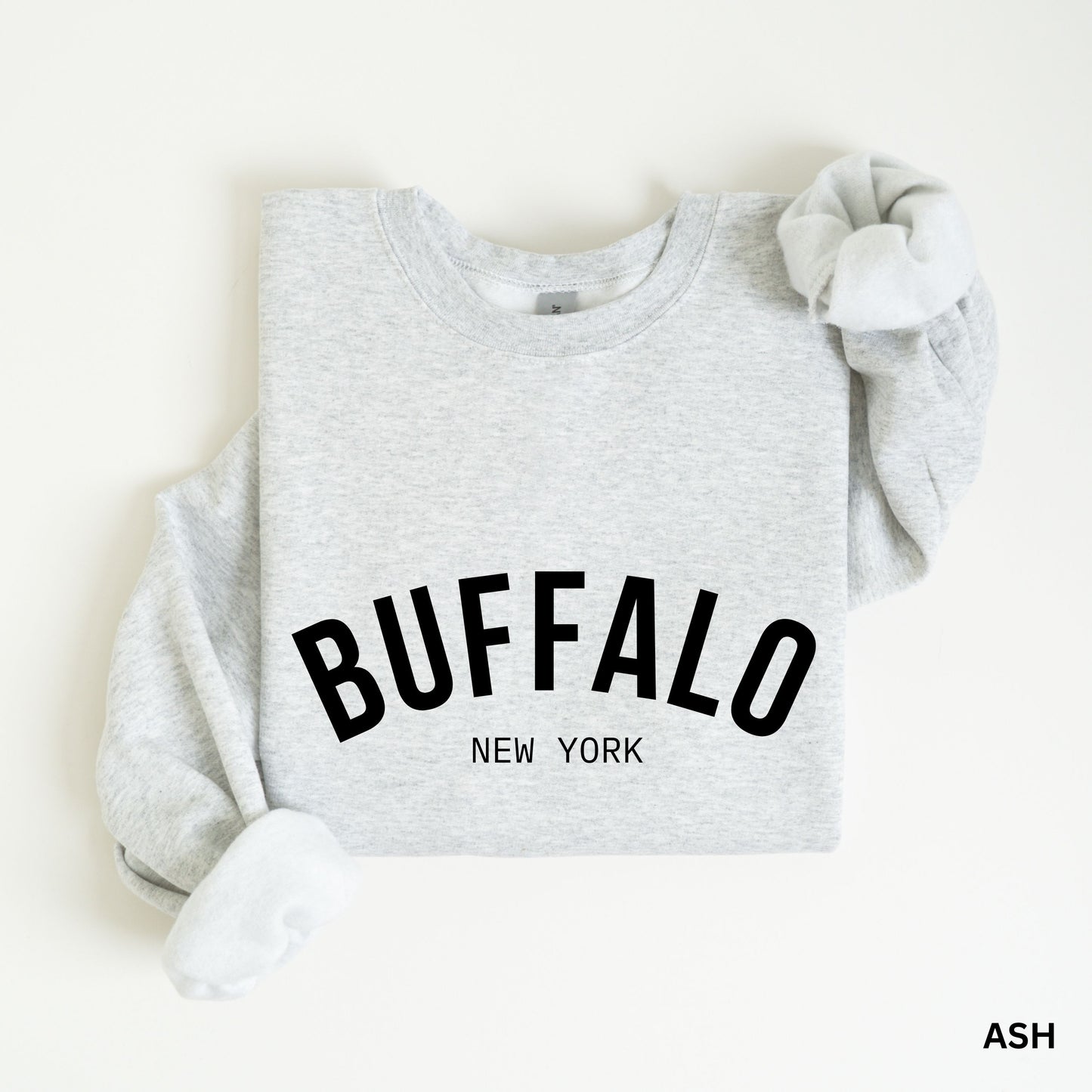 a sweatshirt with the word buffalo printed on it