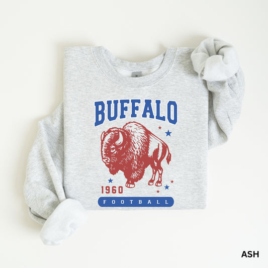 a shirt with a buffalo on the front and buffalo on the back