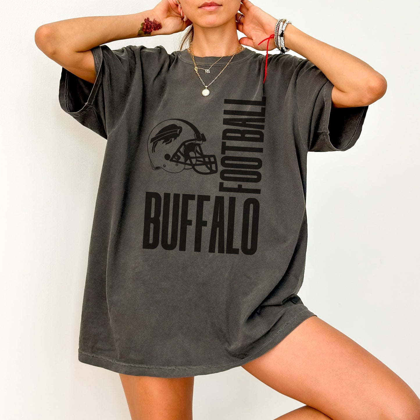 Buffalo Football Helmet Comfort Colors TShirt