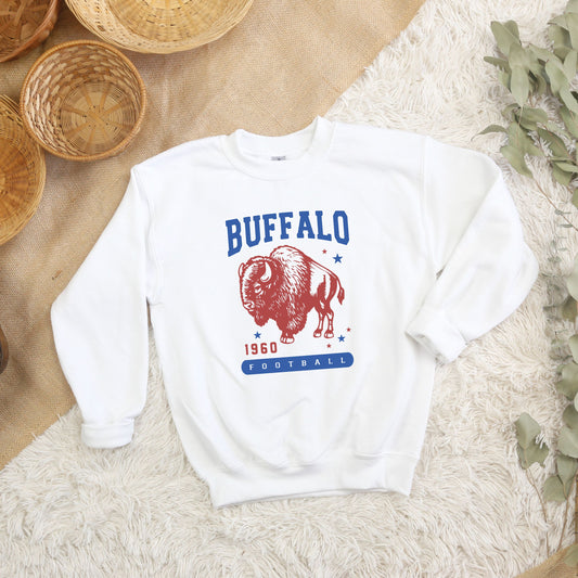 Retro Red/Blue Buffalo Football 1960 Youth Apparel