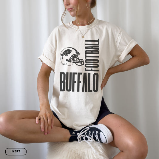 Buffalo Football Helmet Comfort Colors TShirt