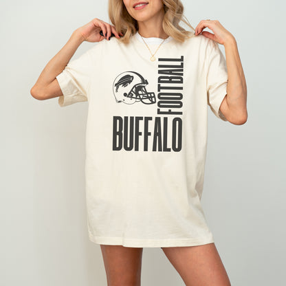 Buffalo Football Helmet Comfort Colors TShirt