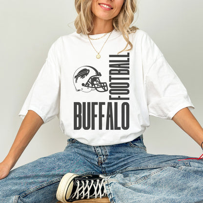 Buffalo Football Helmet Comfort Colors TShirt