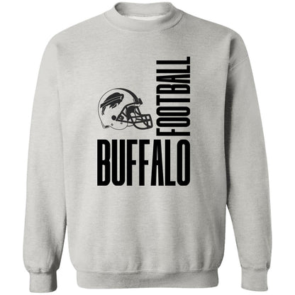 Buffalo Football Black Text Crewneck