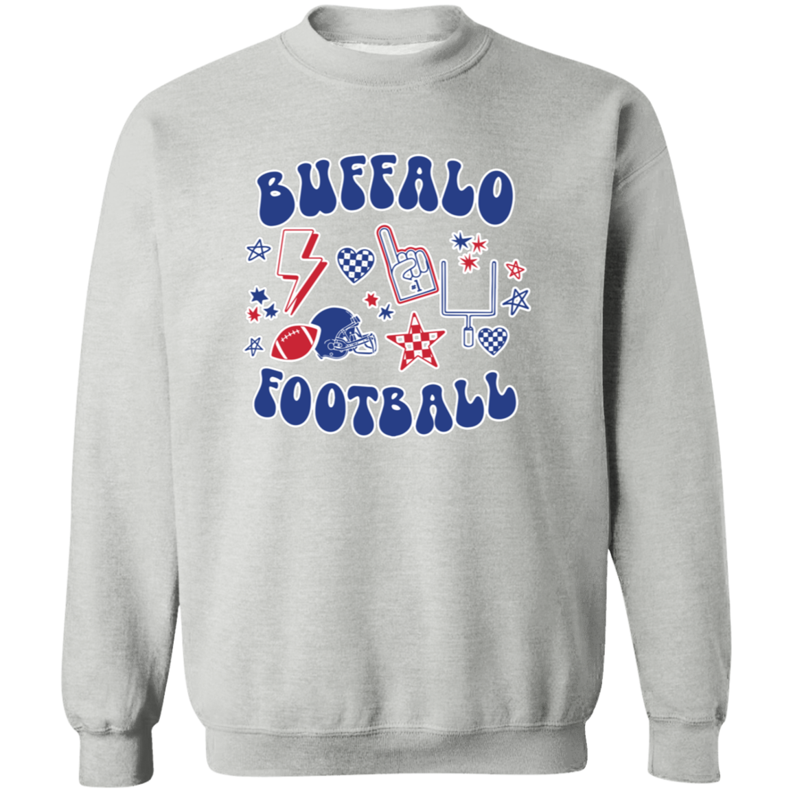 Retro Buffalo Fan Collage Adult Hoodie