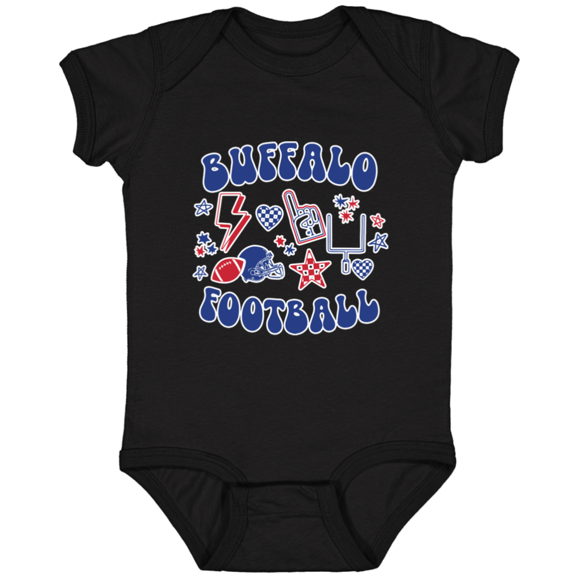 Buffalo Football Collage Infant Onesie Bodysuit