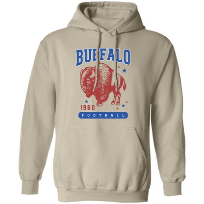 Retro Red/Blue Buffalo Football 1960 TShirt Adult