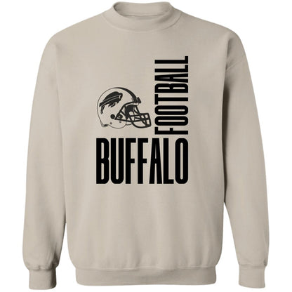 Buffalo Football Black Text Crewneck