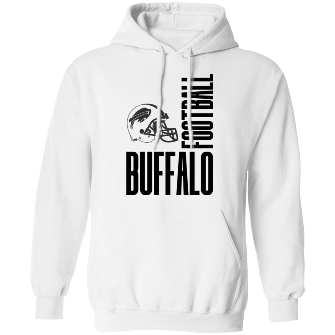 Buffalo Football Black Text Helmet Hoodie