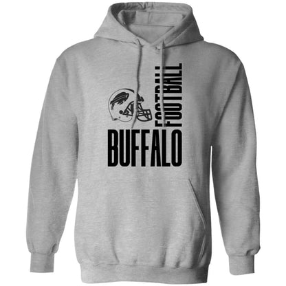 Buffalo Football Black Text Helmet Hoodie