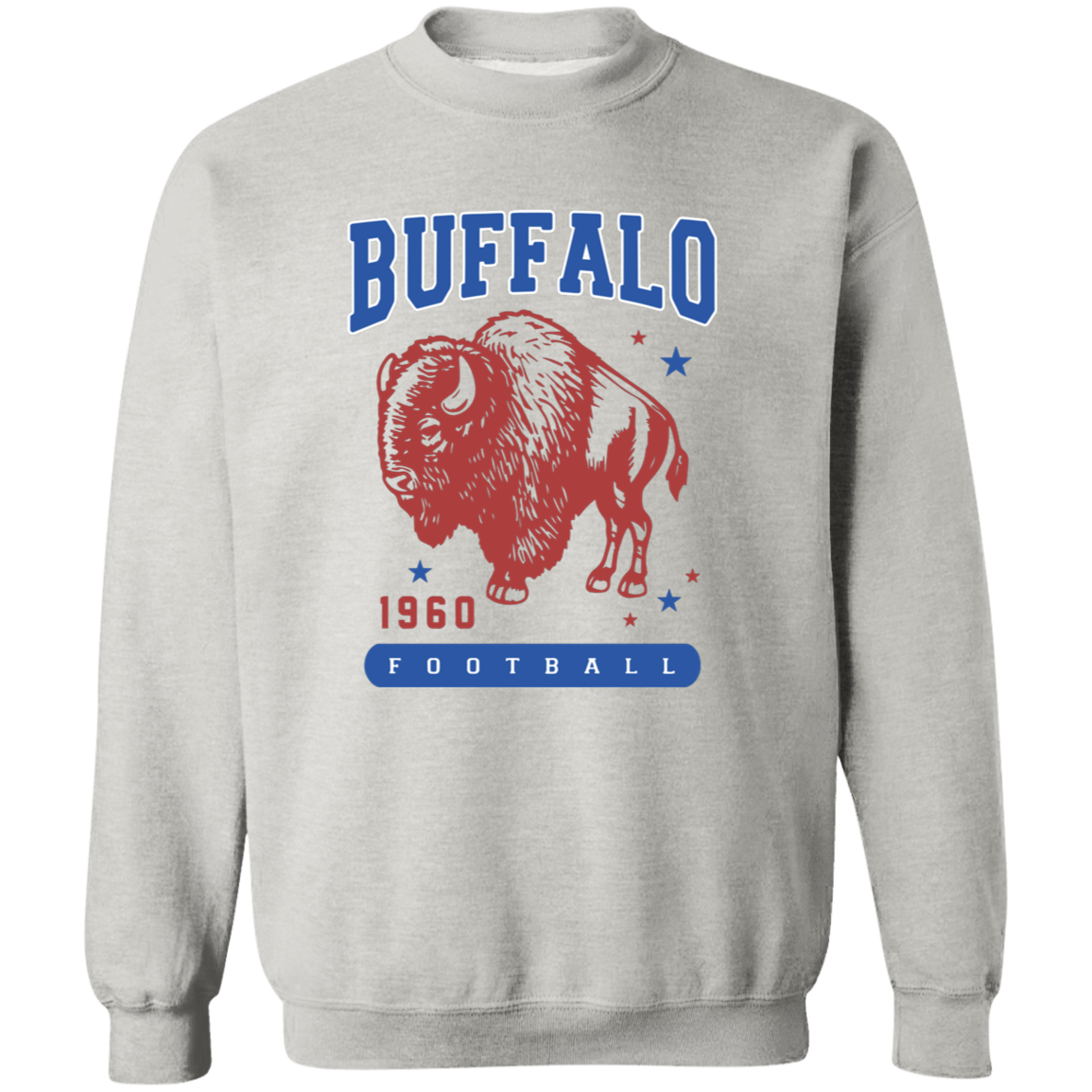 Retro Red/Blue Buffalo Football 1960 TShirt Adult