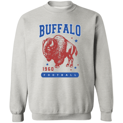 Retro Red/Blue Buffalo Football 1960 TShirt Adult