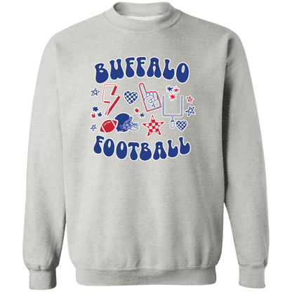 Retro Buffalo Fan Collage Adult Hoodie