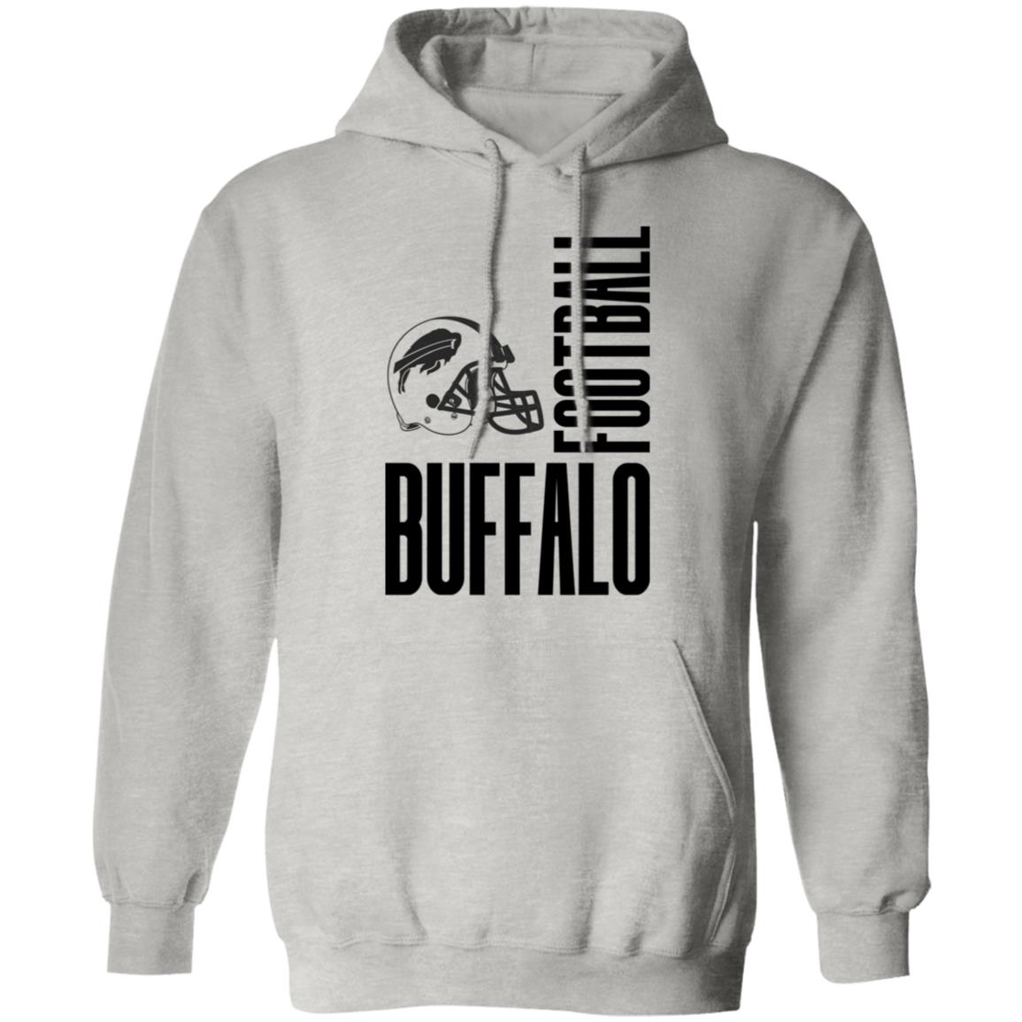 Buffalo Football Black Text Helmet Hoodie