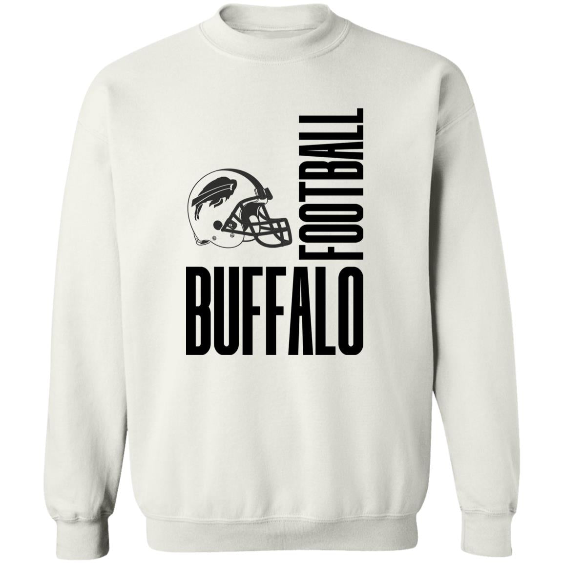 Buffalo Football Black Text Adult Apparel