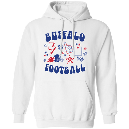 Retro Buffalo Fan Collage Adult Hoodie