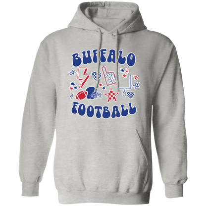 Retro Buffalo Fan Collage Adult Hoodie