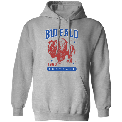 Retro Red/Blue Buffalo Football 1960 TShirt Adult