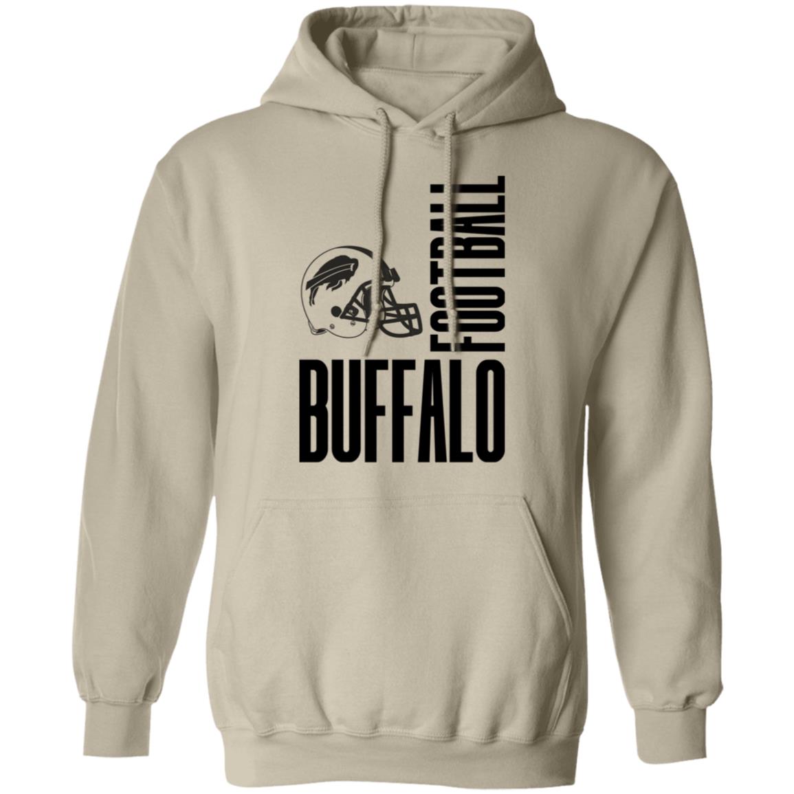 Buffalo Football Black Text Helmet Hoodie