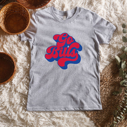 Go Bills Retro Youth TShirt, Crewneck, and Hoodie