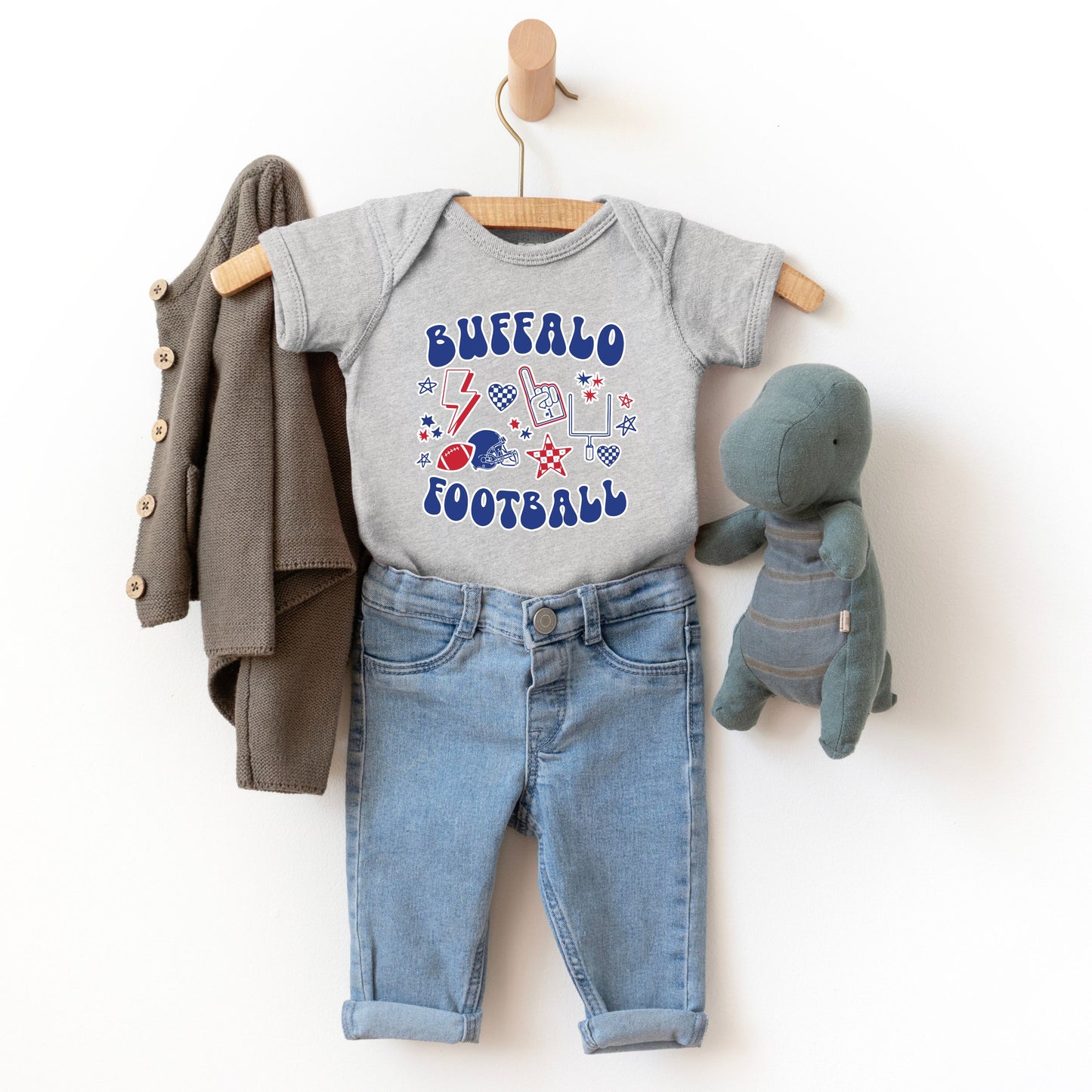 Buffalo Football Collage Infant Onesie Bodysuit