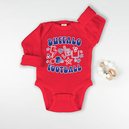 Buffalo Football Collage Infant Onesie Bodysuit