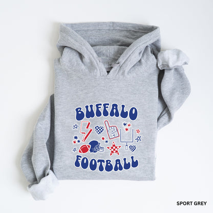 Retro Buffalo Fan Collage Adult Hoodie