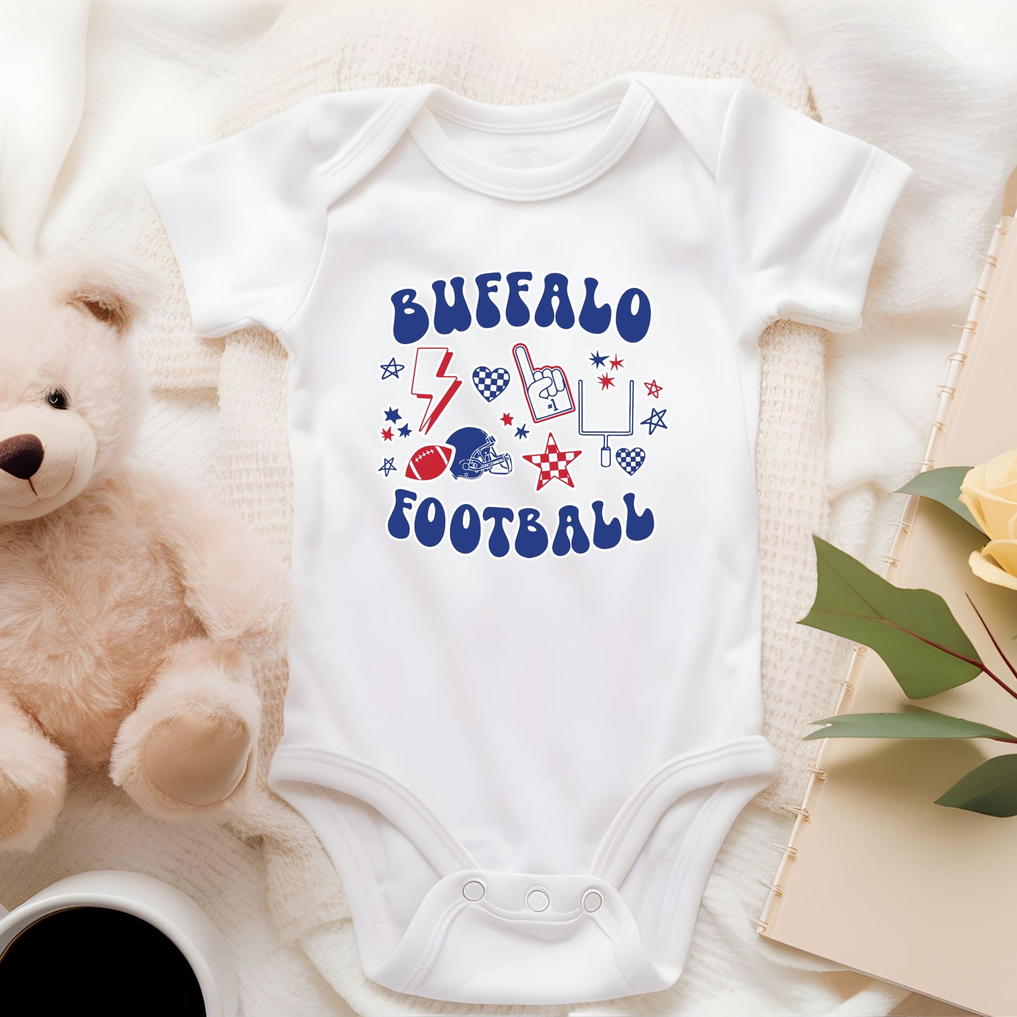 Buffalo Football Collage Infant Onesie Bodysuit