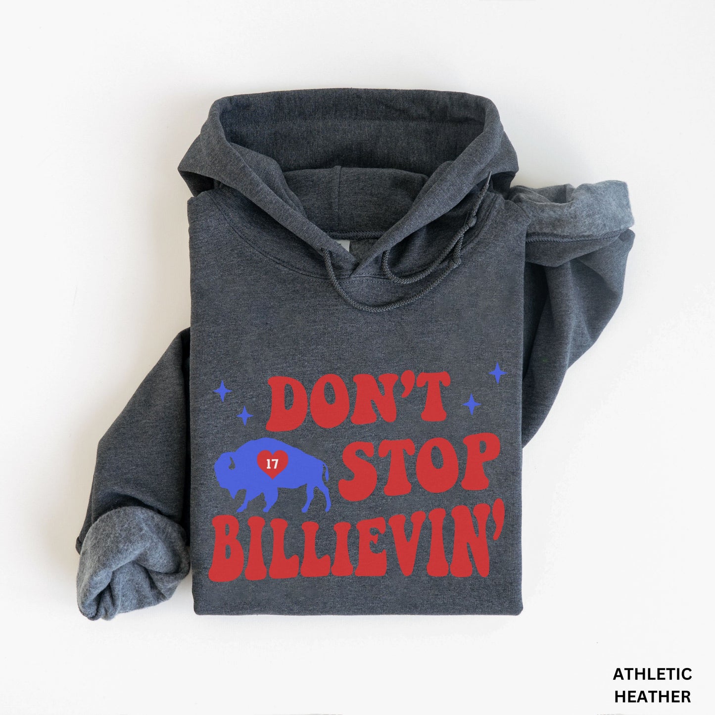 a sweatshirt with the words don't stop billevin printed on it