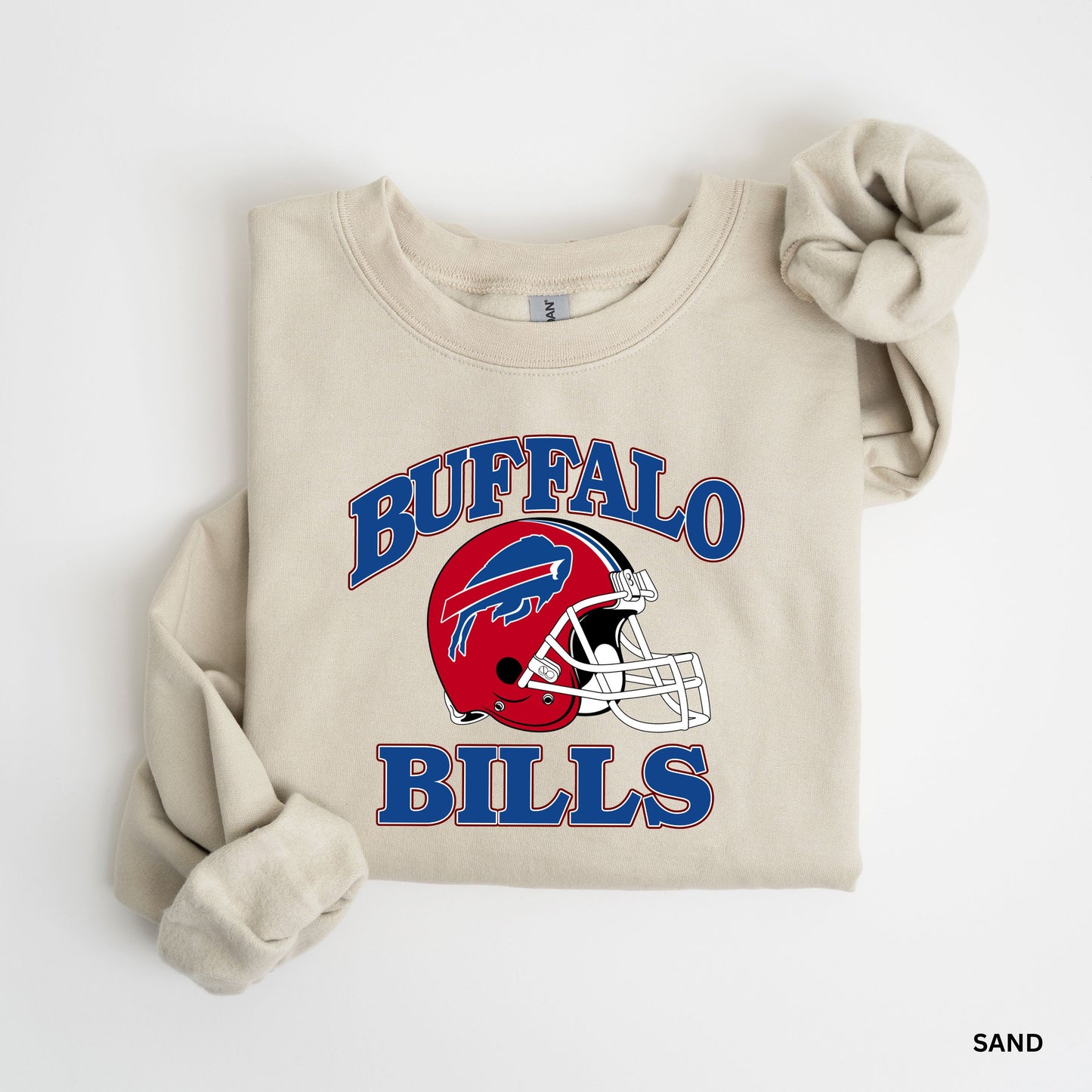 a white shirt with buffalo bills on it