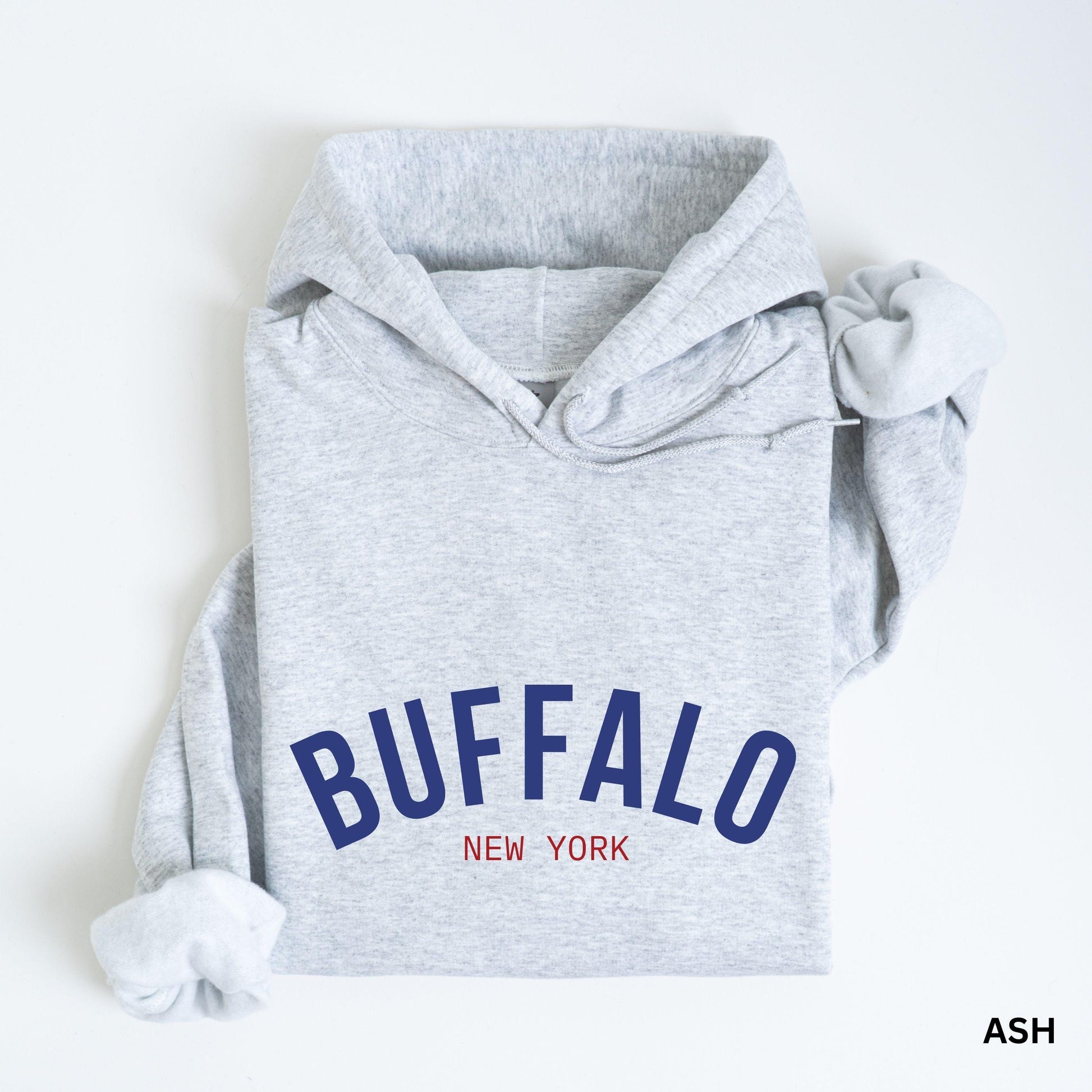 a gray sweatshirt with the word buffalo on it